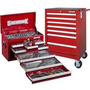 Sidchrome Red 262 Piece Metric/AF Tool Kit