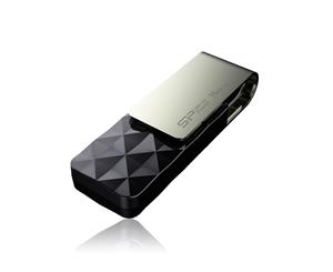 Silicon Power Blaze B30 Angled USB 3.0 External Flash Drive 16GB Black - Computer File Storage Hub