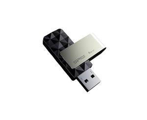 Silicon Power Blaze B30 Angled USB 3.0 External Flash Drive 8GB Black - Computer File Storage Hub