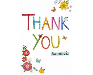 Simon Elvin Open Thank You Individually Wrapped Cards (Pack Of 12) (Multicoloured) - SG15481