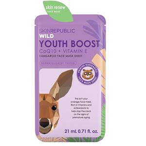 Skin Republic WILD Youth Boost CoQ10 + Vitamin E Kangaroo Face Mask Sheet