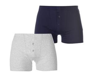 Slazenger Men 2 Pack Boxers Mens - Grey/Navy