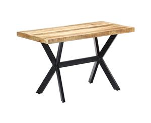 Solid Rough Mango Wood Dining Table 120x60x75cm Kitchen Dinner Table