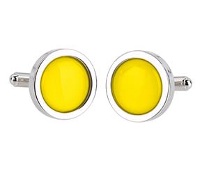 Sonia Spencer pure colour stainless steel cufflinks Yellow