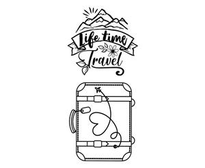 Stamperia Cling Stamps - Suitcase Life Time By Johanna Rivero