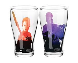 Star Wars Rey & Finn Set of 2 Glass Schooner Glasses