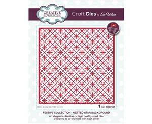 Sue Wilson Dies Festive Collection Netted Star Background CED3137