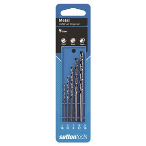 Sutton Tools 5 Piece Imperial Jobber Drill Bit Refill Set