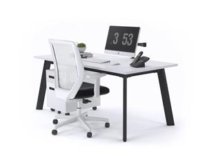 Switch Executive Desk - Black Frame [1600L x 800W] - white none