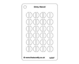 That's Crafty Dinky Stencil 3In.X4.75In. Half Circles Background