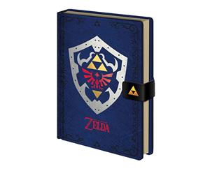 The Legend Of Zelda Notebook Hylian Shield Official Premium A5 - Blue