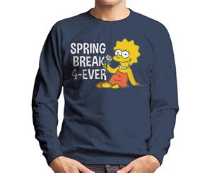 The Simpsons Spring Break 4ever Lisa Men's Sweatshirt - Navy Blue