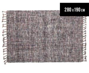 Traveller 280x190cm Modern Wool Blend Rug - Grey