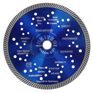 Unitec 230mm Turbo Diamond Blade for General Purpose Cutting - RAZORCUT