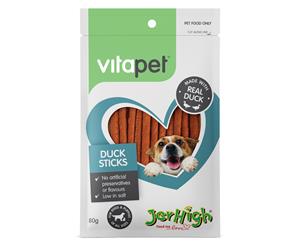 Vitapet Jerhigh Duck Sticks Dog Treats 80g