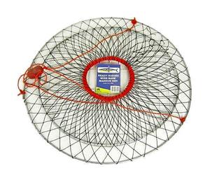 Wilson Ready Rigged Wire Bottom Marron Net- 2 Rings With Float And Rope