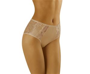 Wolbar Eco-Vu Floral Lace Brief - Beige