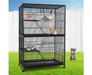 i.Pet 4 Level Rabbit Cage Bird Ferret Parrot Aviary Cat Hamster Castor 142cm