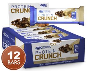 12 x Optimum Nutrition Protein Crunch Toffee & Pretzel Bars 57g