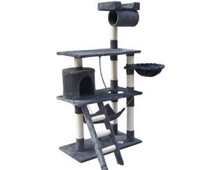 141cm Pet Cat Tree Trees Scratching Post Scratcher Tower Condo House Furniture Wood