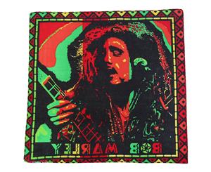 1pce Bandana 54x54cm Bob Marley Hand Painted Look Design Hemp Theme