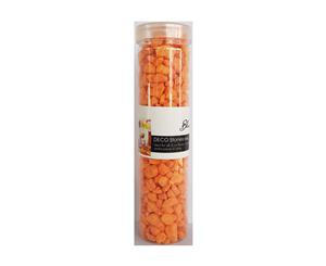 1pce Orange 650g Tube of 1-2cm Coloured Rocks Gravel for Home Decor - Orange