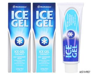 2 x ICE GEL Therapy Fast Temporary Relief Gel 100g