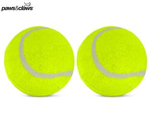 2 x Paws & Claws 10cm MEGA Tennis Ball - Green