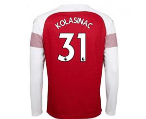 2018-2019 Arsenal Puma Home Long Sleeve Shirt (Kolasinac 31)