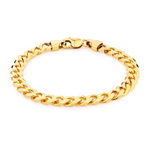 23cm (9.5") Curb Bracelet in 10ct Yellow Gold