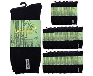 24 Pairs Premium Bamboo Men's Socks - Black