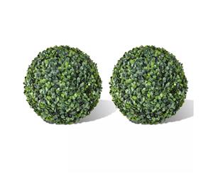 2x Boxwood Ball Artificial Leaf Topiary Ball 35cm Realistic Fake Plant