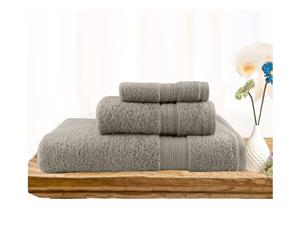 3 Piece Ultra-light Cotton Bath Towel Set in Beige