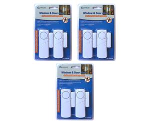 3x 2pc Sansai Window/Door Battery Siren Alarm Trigger Alert Home Security Safety