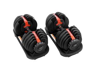 48kg Powertrain Adjustable Dumbbell Home Gym Set