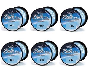 6 Spools of 6lb Jarvis Walker Bulk Mono Fishing Line-1400m Spools-Green-Bulk 6 Pack