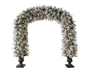 8.5ft(259cm) Snowy Bedford Archway with LED Lights