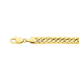 9ct Gold 21cm Concave Curb Bracelet