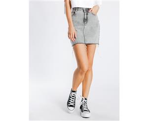 Abrand Womens A Denim Skirt In Heartache Black Skirts Denim Outlet