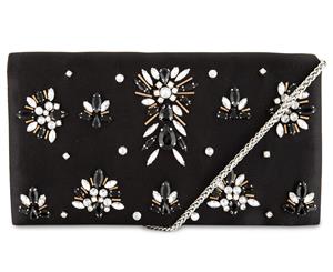 Adrianna Papell Nori Clutch - Black/Silver