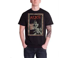 Alice Cooper T Shirt Vintage Poster Mad House Rock Official Mens - Black