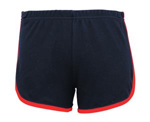 American Apparel Womens/Ladies Cotton Casual/Sports Shorts (Navy / Red) - RW4012