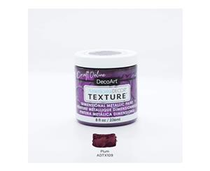 Americana Decor Texture Metallics 8oz - Plum