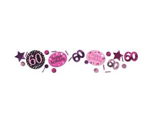 Amscan 1.2Oz Pink 60Th Birthday Sparkling Confetti (Pink) - SG12525