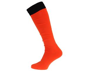 Apto Mens Contrast Football Sock (Orange/Black) - MB554