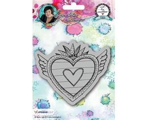 Art By Marlene 2.0 Hearts Cling Stamp - Heart with wings (BM24)