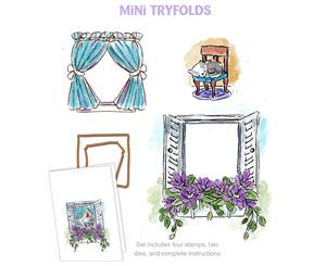 Art Impressions Mini Try'folds Cling Rubber Stamps 10&quotX4.5"-Garden Window