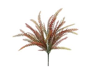 Artificial Fake Leaves Greenery Foliage Branch Leaf Bush Grass Bunch Decor [Design Leaf Bush-Spider Fern B (44cm)]