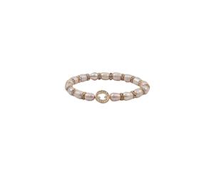 Barcs Pearl & Stone Stretch Bracelet With Freshwater Pearls & Diamante Accents