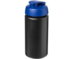 Baseline Plus 500Ml Flip Lid Sport Bottle With Grip (Solid Black/Blue) - PF2822